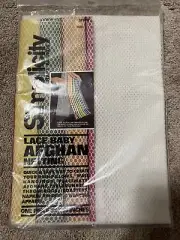 Simplicity Lace Baby Afghan Netting 48” X 39” Polyester Craft Fabrics New