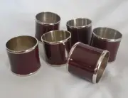 William Sonoma Enamel Napins Rings Set of 6 Wine NEW IN BOX