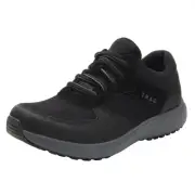 TRAQ by Alegria Womens Old Sqool Smart Walking Shoe - Black NEW
