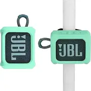 TXesign Silicone Case for JBL Go 3 Portable Speaker with Removable Strap for Bike Golf Cart Travel Carrying Case Protective Sleeve Speaker Cover(Mint Green)