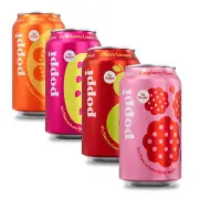 POPPI Sparkling Prebiotic Soda, Beverages w/Apple Cider Vinegar, Seltzer Water &