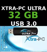 XTRA-PC ULTRA PRO 32 GB USB, Antivirus Protection built in, For any PC or Mac.
