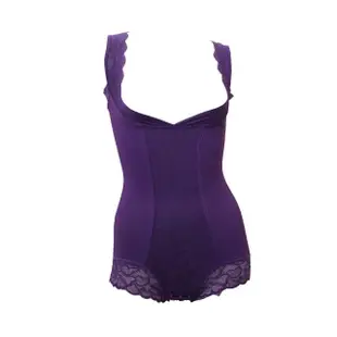 【曼格爾】420丹輕雕平腹透氣蠶絲塑身衣(紫色)