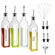 Spice Rack Organizer with 3 Empty Spice Jars Container 4 Oil Dispenser Oil Jar