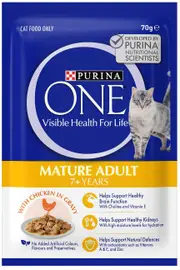 Purina One Senior 7+ Chicken Pouch Wet Cat Food 70g