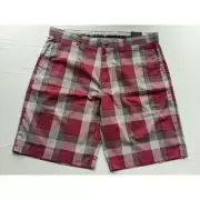 Men's Callaway C-Tech High Rise Golf Shorts Size 38 Inseam 10" Plaid Purple NEW