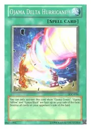 A656 YUGIOH SPELL CARD OJAMA DELTA HURRICANE!! IOC-034