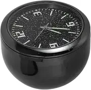iplusmile Car Luminous Clock Car Mini Clock Auto Mini Clock Automotive Clock Car Clock Truck Clock Car Stick on Clock Car Dash Clock Auto Clock Mini Round Clock Small Clock Black Zinc Alloy