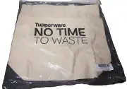 Tupperware "No Time To Waste" Canvas Tote Shopping Reusable Bag New Logo