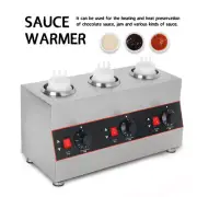 Commercial Electric Sauce Warmer Jam Heat Preservation Machine 3 Bottles 480W