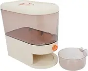 Amosfun Sleek Airtight Rice Storage Container Easy Dispensing Button Flour Holder for Pantry Food Dispenser for Nuts Beans