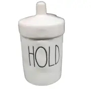 Rae Dunn Artisan Collection White Black Hold Lidded Jar