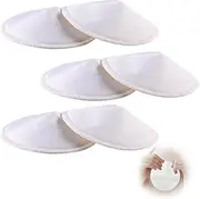 Organic Reusable Nursing Pads, Pack of 6, Washable Nursing Pads, Soft 3-Layer Fabric & Super Absorbent, Breathable Nursing Pads, Washable Nursing Pads for
