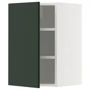 METOD wall cabinet with shelves, white/Havstorp deep green, 40x37x60 cm