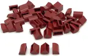 Lego 50 New Dark Red Sloped Curved 1 x 2 x 1 Stud Pieces