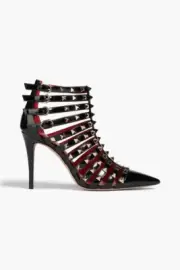VALENTINO Rockstud Patent-Leather Ankle Boots -BNWT- RRP$ 2,030 AUD