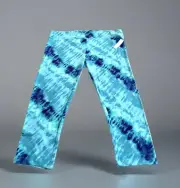 NEW Time and Tru Women's Blue Tie-Dye Capri Fitted High Rise Leggings 3XL (22)