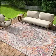 SPXMQSS Outdoor Rugs for Garden, Washable Large Outdoor Area Rugs, Wear-Resistant and Non-Slip for Porch, Deck, Balcony, Garden, Kitchen E 80x160cm