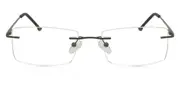 Rectangle Rimless Metal Men's Glasses Online Grey Size 53 - Lenses Included - Private Health Rebate - Blue Light Block - SmartBuy Collection
