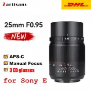 7artisans 25mm f/0.95 APS-C MF Large Aperture Prime Lens for Sony E-mount Camera