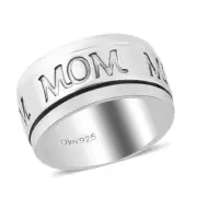 Artisan Crafted MOM Spinner Ring Womens Sterling Silver Size 5