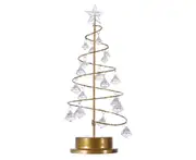 Christmas Crystal Tree Lamp Acrylic Crystal Pendant Christmas Decorative Desk Lamp for Bedroom Crystal Tree Lamp, Warm White