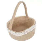 Containers Country Cotton Rope Flower Basket Storage Crate Collapsible Bins