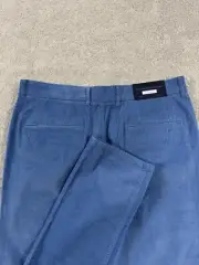 Holderness & Bourne Corduroy Pants Men’s 33x32 Blue Flat Front Straight Leg NEW