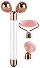 3-IN-1 Jade Roller 3D Roller Roller & Face Massager, Rose Quartz