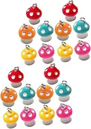 [KONTONTY] Elegant Resin Mushroom Pendant Jewelry Making Charms for Diy Necklace Bracelet Earring Keychain