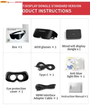 VR Shineccon All-In-One 3D Glasses SC-AI08 XR Smart Glasses 700° Myopia Adjustme
