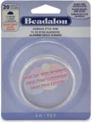 German Style Wire, Half Round, Silver Plate, 20 Gauge/.032 In-3 M/9.8 Ft