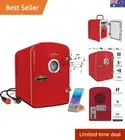 4L 6 Can Portable Mini Fridge with Bluetooth Speaker Compact Personal Cooler ...