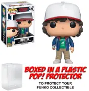 Funko POP! Television ~ DUSTIN w/COMPASS (#424) VINYL FIGURE w/Protector Case