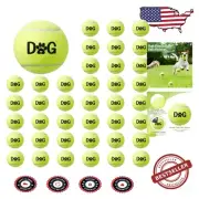 Bright Yellow 40-Pack Dog Fetch Tennis Balls - Fun Exercise Toys for All Breeds
