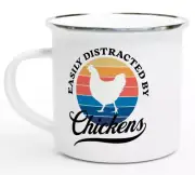 Easily Distracted by Chickens Mug, Chicken Lover Mug, Chicken Mom Chicken Dad