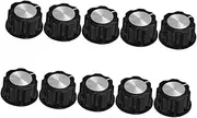 SEWACC 10pcs Potentiometer Knob for Electric Guitar Bass Screw Type Volume Tone Control Knobs for Precise Audio Sleek Design Construction for Modern Aesthetic