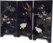 FLCPJGV Mini Folding Screen 3 Panel Divider Interior Decorative Partition Gift Item for Dining Room Entryway Shelf Fireplace, Style C, as described