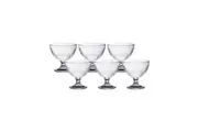 6pc Duralex Gigogne Glass Dessert Food Cups Table Serveware 250ml Capacity Set