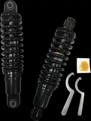 DS Black 12in Heavy Duty Premium Ride Height Adj Shocks Dyna Super Glide 95-10