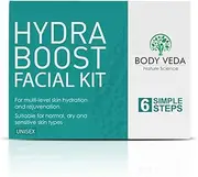 BODYVEDA NATURE SCIENCE Body Veda Hydra Boost Facial Kit - 6 Step Hydration And Rejuvenation System For Normal, Dry, And Sensitive Skin Types, For Women & Men