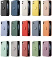 For iPhone 16 16e 15 14 Pro Max 12 13 11 Ring Holder Silicone Shockproof Case