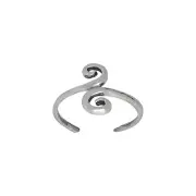 Sterling Silver .925 Reverse Spirals Toe Ring adjustable size | Made In USA