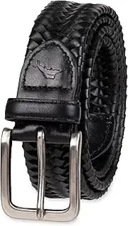 [Tommy Bahama] Men's Stretch Leather Braid Belt