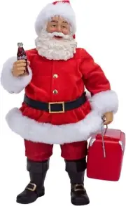 Coca-Cola Coke Cooler Table Piece Santa, 10.5-Inches, Multi-Colored Figurine