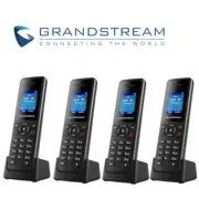 4 Grandstream DP720 DECT Cordless HD VoIP Telephone Handset Black REQUIRES DP750