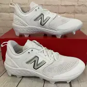 New Balance PL3000W6 Fresh Foam 3000 v6 Molded Baseball Cleats White US 14