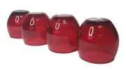 NEW Vintage Crate & Barrel Red Mitzi Glass Votive Candle Holders Set of 4 Poland