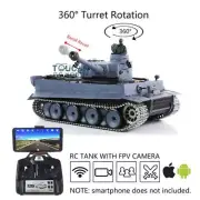 Henglong Tiger I RC Tank 7.0 1/16 Upgrade FPV 3818 IR 360° Turret Barrel Recoil