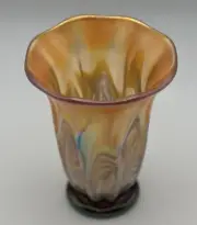 Steven Lundberg Glass Art | Iridescent Vase | Signed 2005